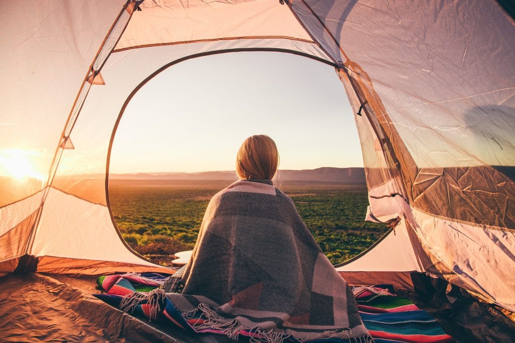 Me in a tent